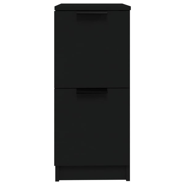 vidaXL Skjenker 2 stk svart 30x30x70 cm konstruert tre