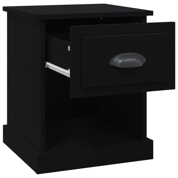 vidaXL Nattbord svart 39x39x47,5 cm konstruert tre