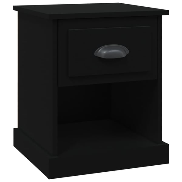 vidaXL sengebord 39x39x47,5 cm konstrueret træ sort