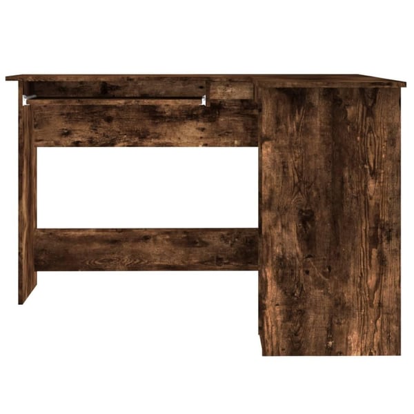 vidaXL Hjørnepult røkt eik 120x140x75 cm konstruert tre