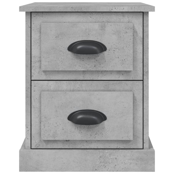 vidaXL Nattbord 2 stk betonggrå 39x39x47,5 cm konstruert tre