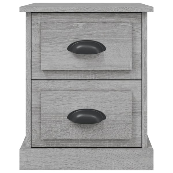 vidaXL Yöpöydät 2 kpl harmaa sonoma 39x39x47,5 cm tekninen puu