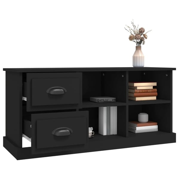 vidaXL tv-bord 102x35,5x47,5 cm konstrueret træ sort