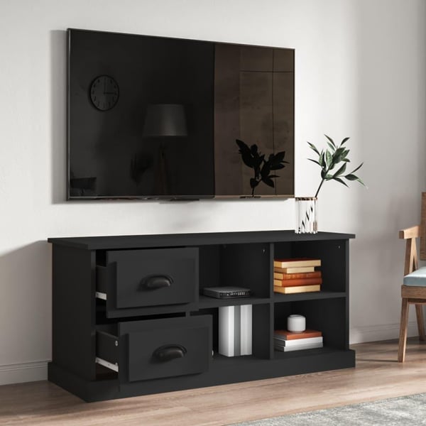 vidaXL tv-bord 102x35,5x47,5 cm konstrueret træ sort