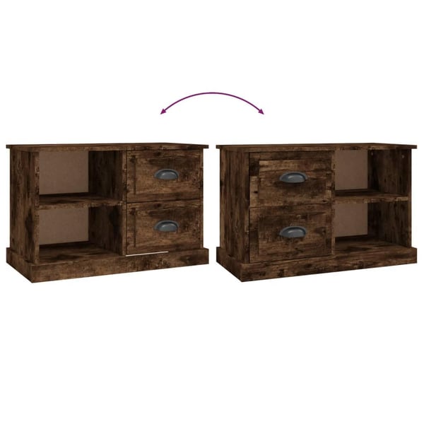 vidaXL tv-bord 73x35,5x47,5 cm konstrueret træ røget egetræsfarve