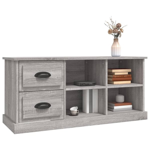 vidaXL TV-benk grå sonoma 102x35,5x47,5 cm konstruert tre