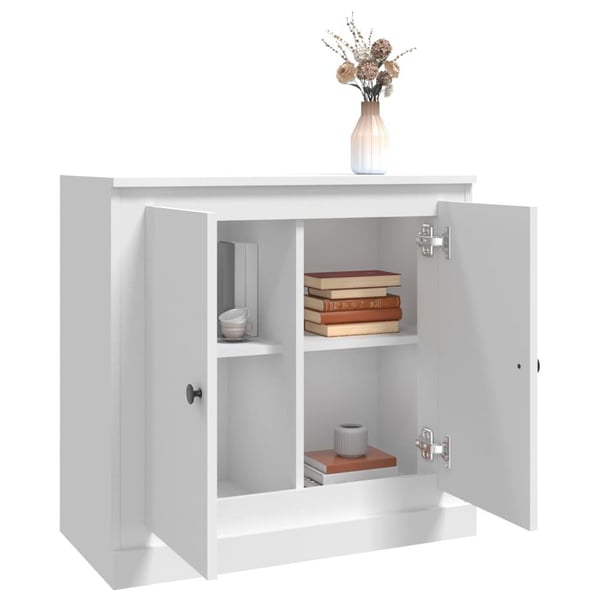 vidaXL Skjenk hvit 70x35,5x67,5 cm konstruert tre