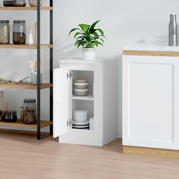 vidaXL Skjenk hvit 37,5x35,5x67,5 cm konstruert tre