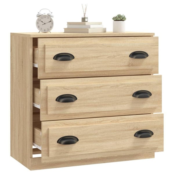 vidaXL Skjenk sonoma eik 70x35,5x67,5 cm konstruert tre