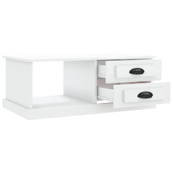 vidaXL Salongbord hvit 90x50x35 cm konstruert tre