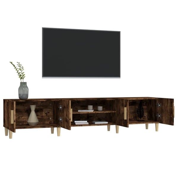 vidaXL tv-bord 180x31,5x40 cm konstrueret træ røget egetræsfarve