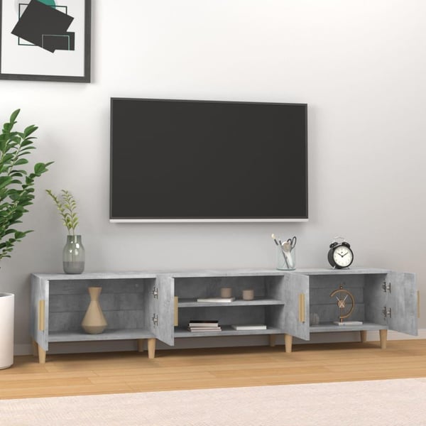 vidaXL TV-benk betonggrå 180x31,5x40 cm konstruert tre