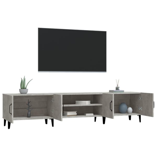 vidaXL TV-benk betonggrå 180x31,5x40 cm konstruert tre