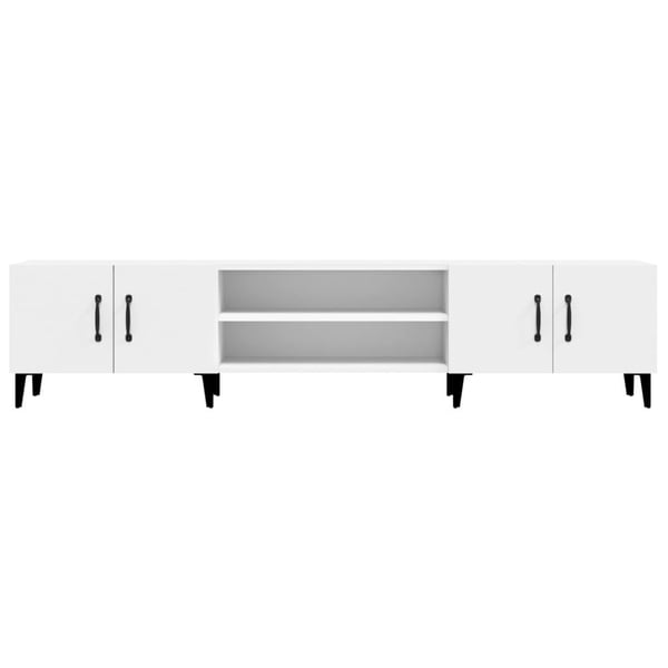 vidaXL TV-benk hvit 180x31,5x40 cm konstruert tre