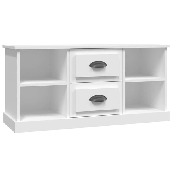 vidaXL TV-benk hvit 99,5x35,5x48 cm konstruert tre