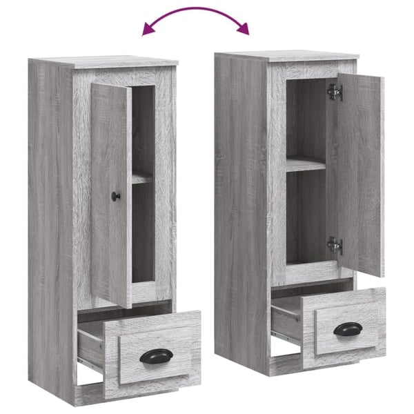 vidaXL Highboard grå sonoma 36x35,5x103,5 cm konstruert tre