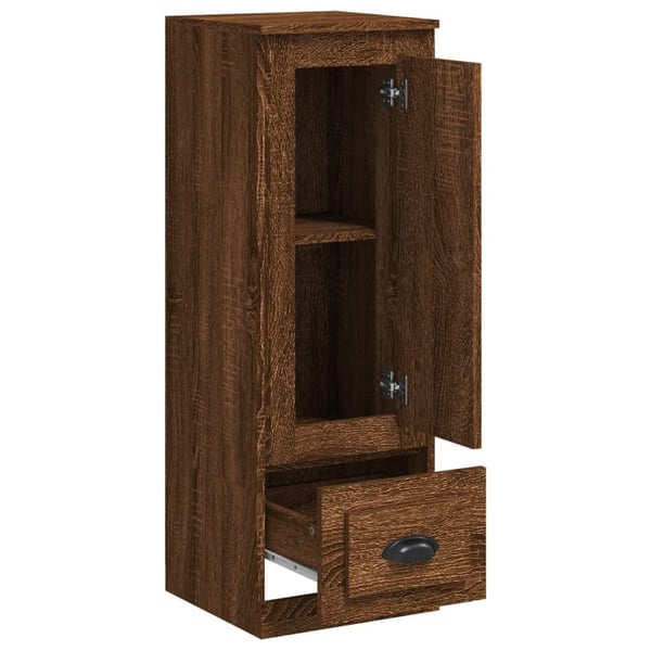 vidaXL skab 36x35,5x103,5 cm konstrueret træ brun egetræsfarve