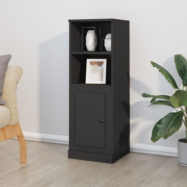 vidaXL skab 36x35,5x103,5 cm konstrueret træ sort