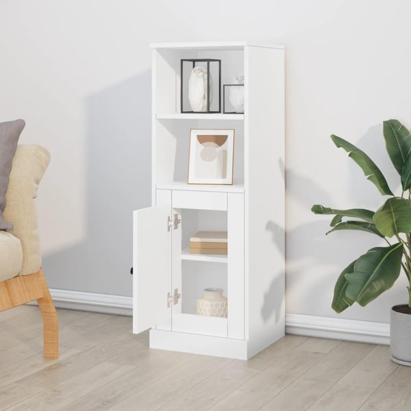 vidaXL Highboard hvit 36x35,5x103,5 cm konstruert tre