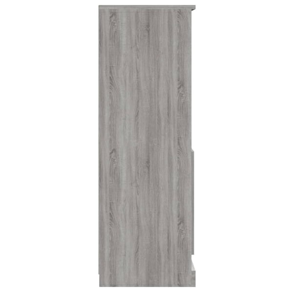 vidaXL Highboard grå sonoma 60x35,5x103,5 cm konstruert tre