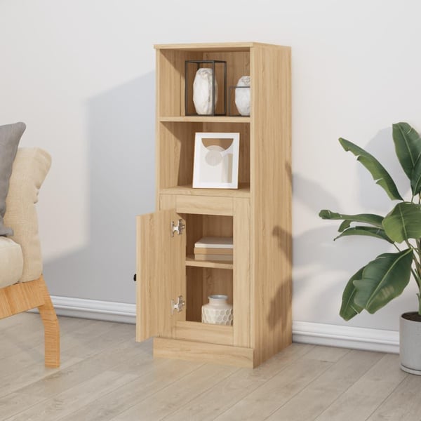 vidaXL Highboard sonoma eik 36x35,5x103,5 cm konstruert tre