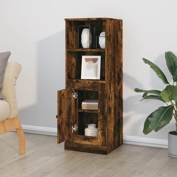vidaXL Highboard røkt eik 36x35,5x103,5 cm konstruert tre