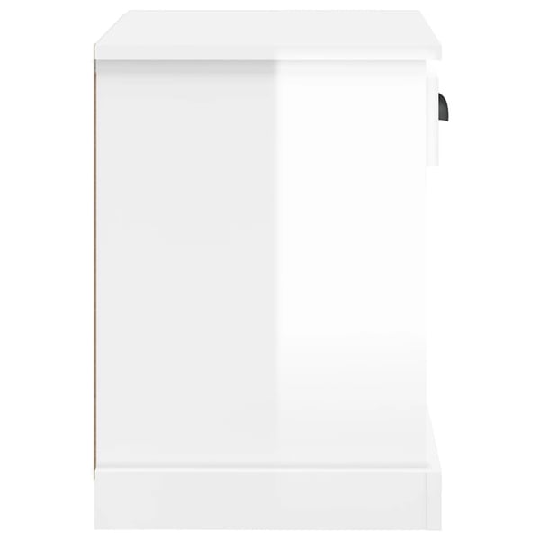 vidaXL Nattbord 2 stk høyglans hvit 43x36x50 cm