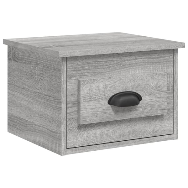 vidaXL væghængt sengebord 41,5x36x28 cm grå sonoma-eg