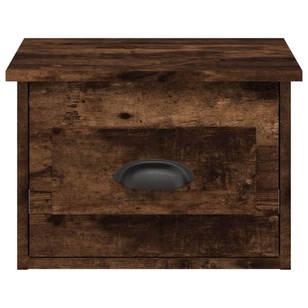 vidaXL væghængte sengeborde 2 stk. 41,5x36x28 cm røget egetræsfarve