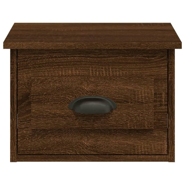 vidaXL Veggmonterte nattbord 2 stk brun eik 41,5x36x28 cm