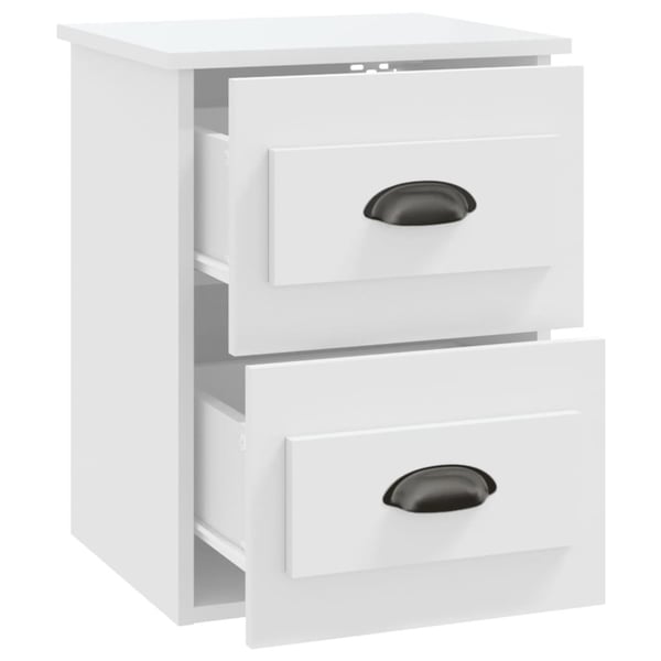 vidaXL Veggmonterte nattbord 2 stk hvit 41,5x36x53 cm