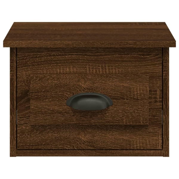 vidaXL Veggmontert nattbord brun eik 41,5x36x28 cm