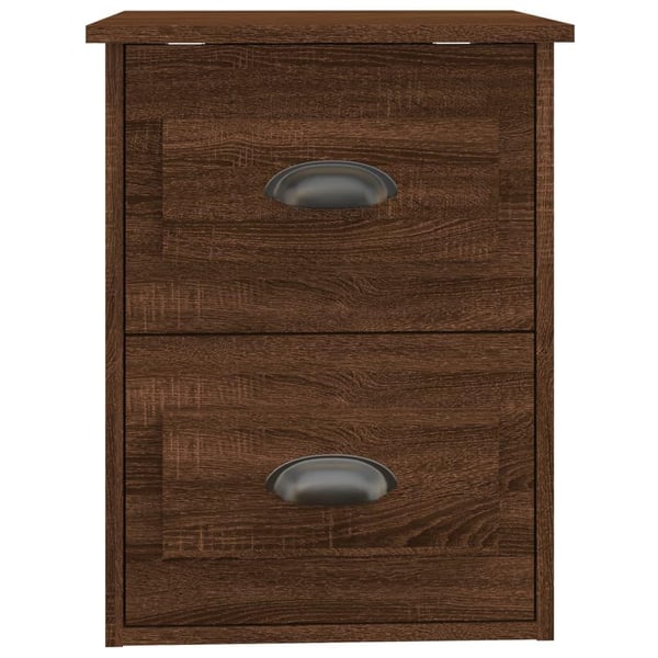 vidaXL Veggmontert nattbord brun eik 41,5x36x53 cm