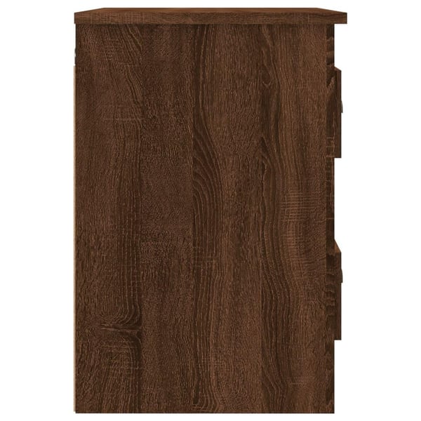 vidaXL Veggmontert nattbord brun eik 41,5x36x53 cm