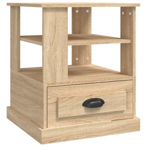 vidaXL Sidebord sonoma eik 50x50x60 cm konstruert tre