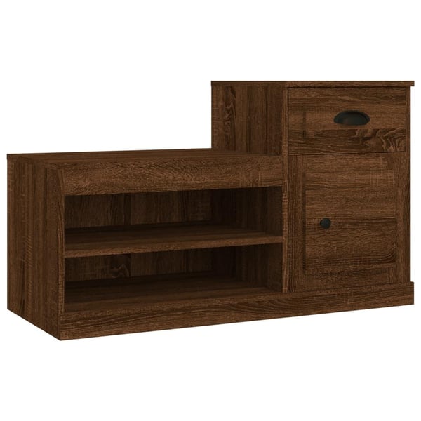 vidaXL Kenkäkaappi ruskea tammi 100x42x60 cm tekninen puu