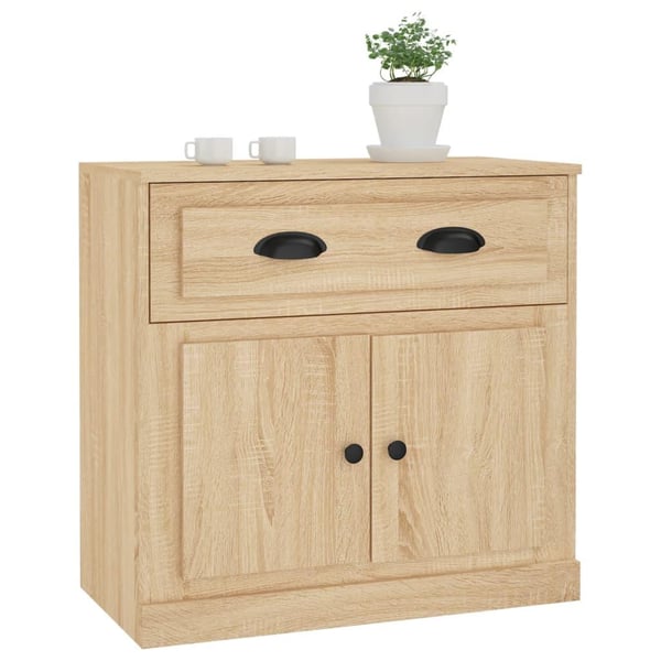 vidaXL skænk 70x35,5x67,5 cm konstrueret træ sonoma-eg