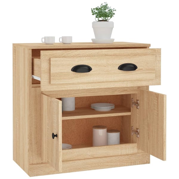 vidaXL skænk 70x35,5x67,5 cm konstrueret træ sonoma-eg