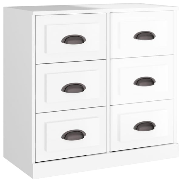 vidaXL skænk 70x35,5x67,5 cm konstrueret træ hvid højglans