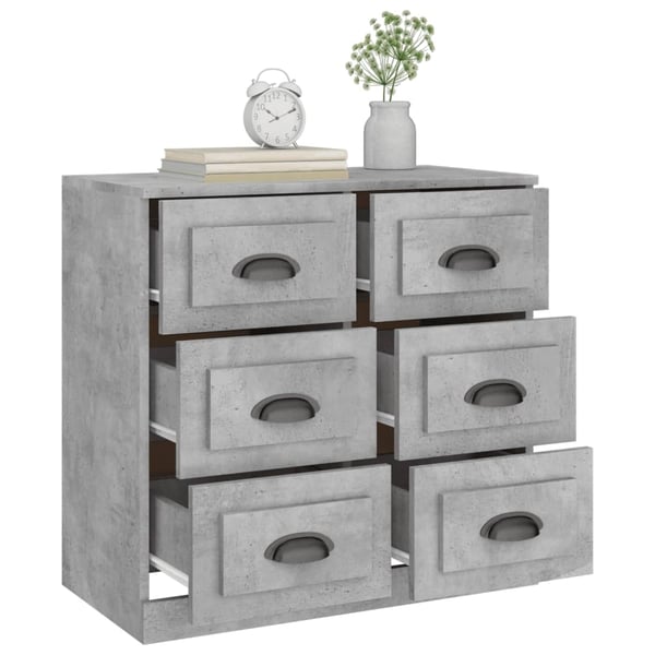 vidaXL Skjenk betonggrå 70x35,5x67,5 cm konstruert tre