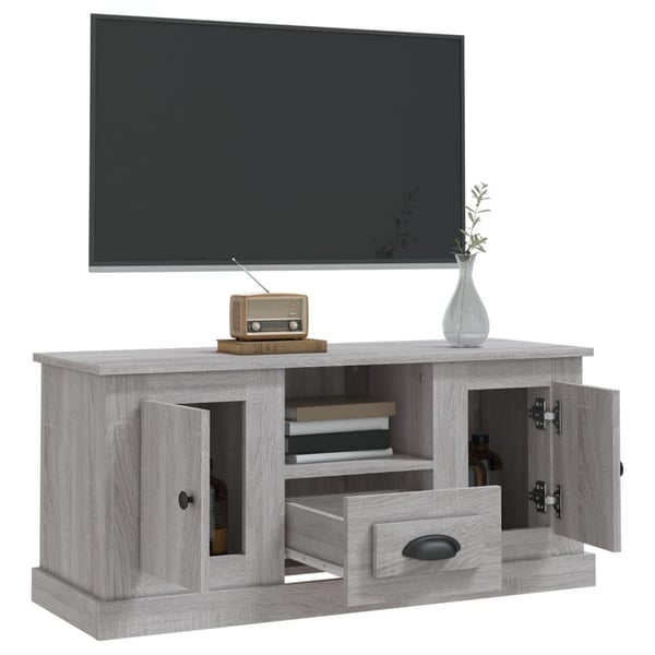 vidaXL TV-taso harmaa Sonoma 100x35,5x45 cm tekninen puu