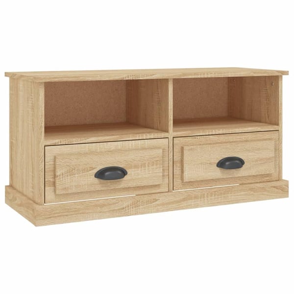 vidaXL TV-benk sonoma eik 93x35,5x45 cm konstruert tre