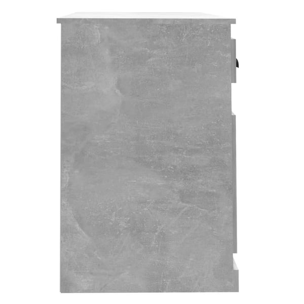 vidaXL Skrivebord med skuff betonggrå 115x50x75 cm konstruert tre