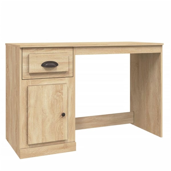 vidaXL Skrivebord med skuff sonoma eik 115x50x75 cm konstruert tre