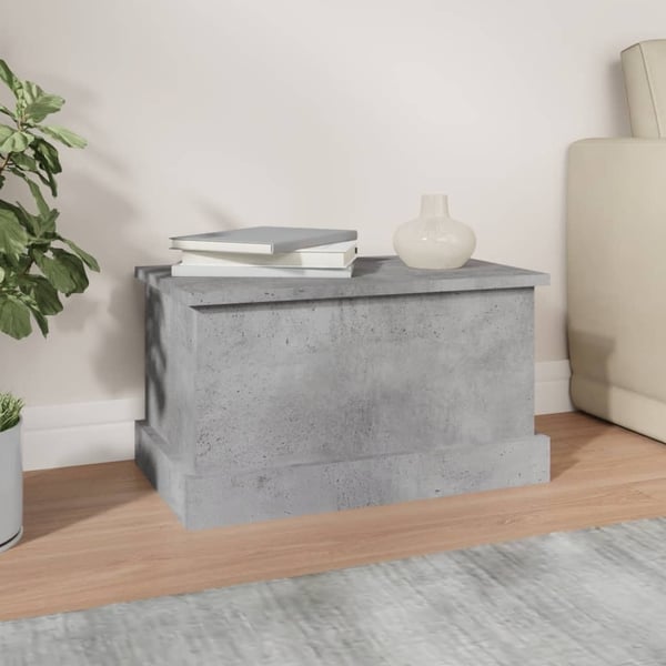 vidaXL Oppbevaringsboks betonggrå 50x30x28 cm konstruert tre