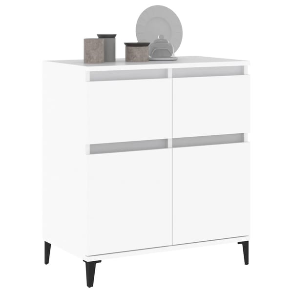 vidaXL Skjenk hvit 60x35x70 cm konstruert tre