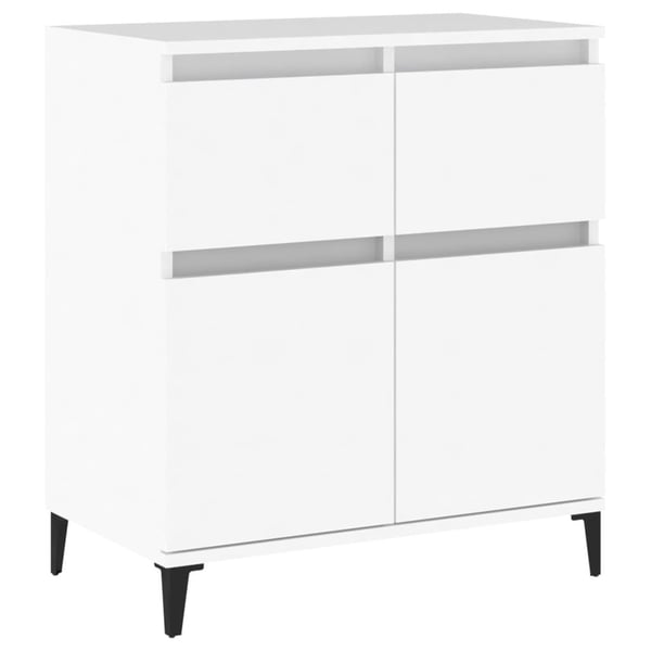 vidaXL skænk 60x35x70 cm konstrueret træ hvid
