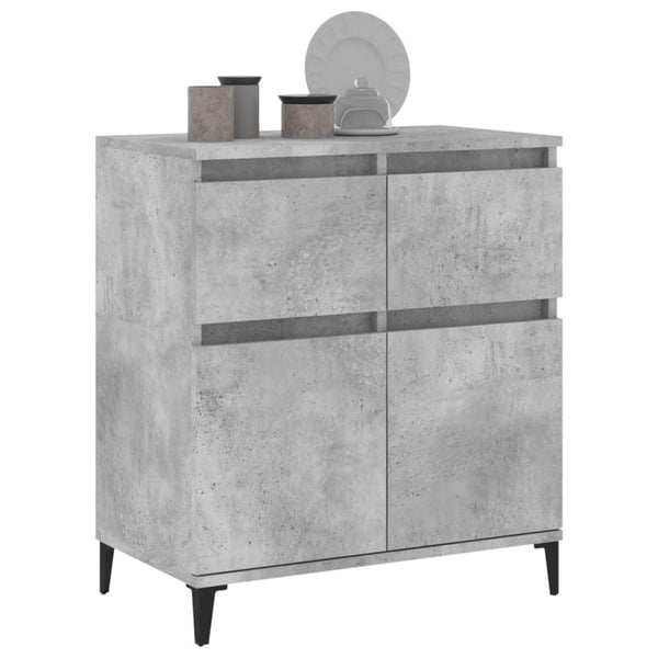 vidaXL Skjenk betonggrå 60x35x70 cm konstruert tre