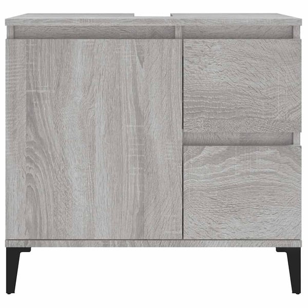 vidaXL badeværelsesskab 65x33x60 cm konstrueret træ grå sonoma-eg