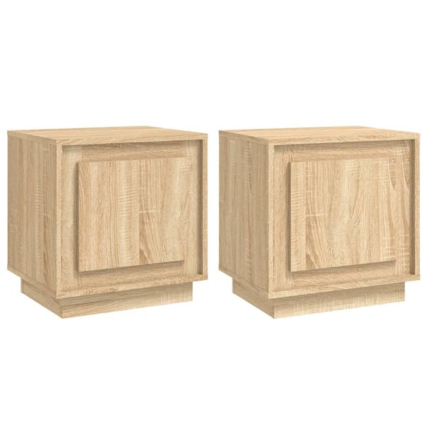 vidaXL Nattbord 2 stk sonoma eik 44x35x45 cm konstruert tre